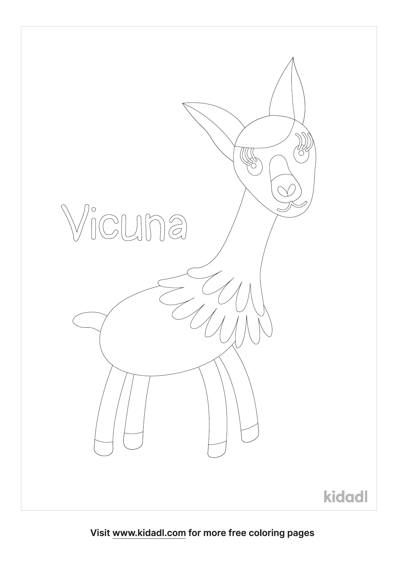 Free vicuna coloring page coloring page printables