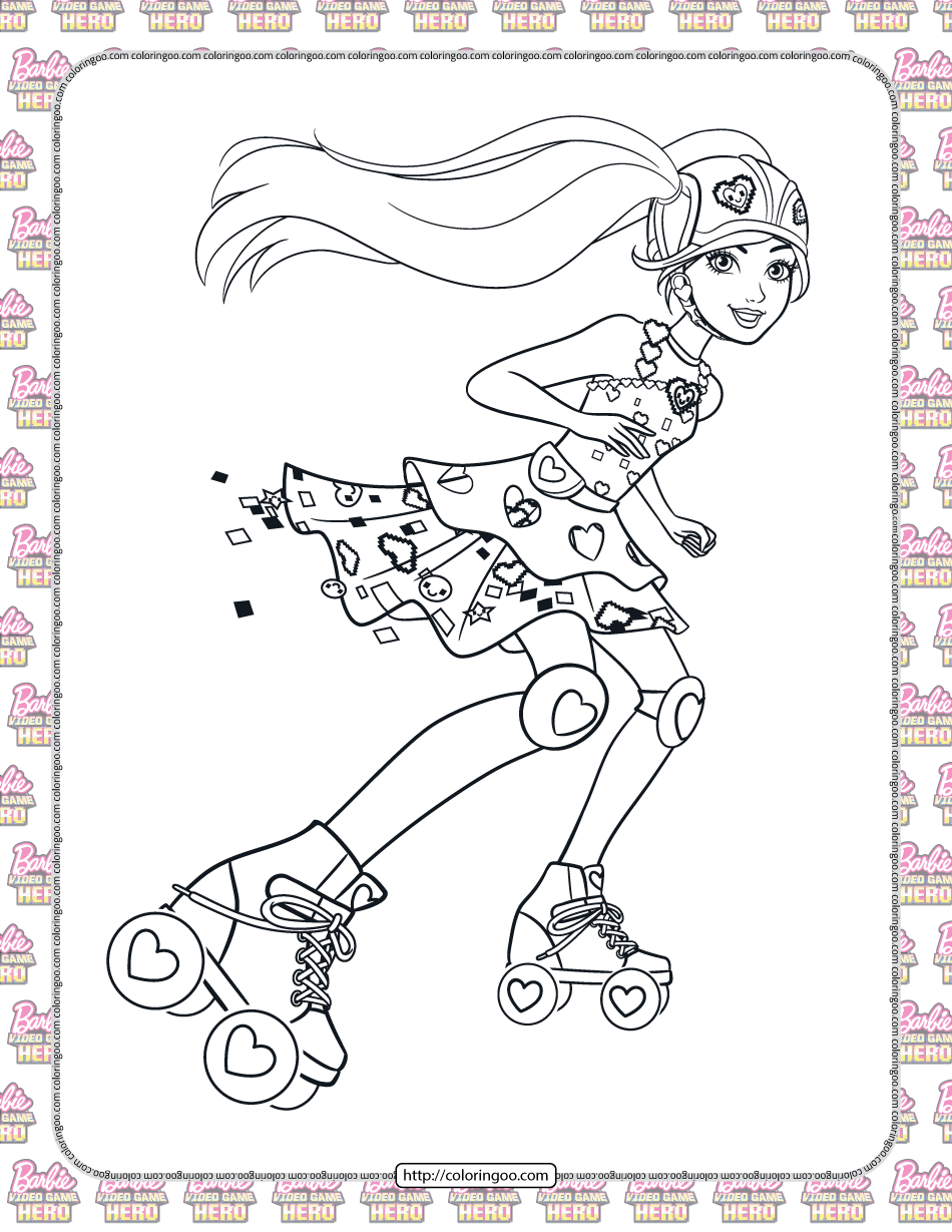 Barbie video game hero coloring pages for girls high quality free printable pdf coloring drawing paiâ barbie coloring coloring pages coloring pages for girls
