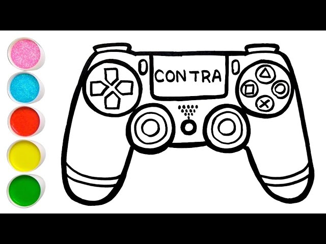 Game controller drawing colouring and painting for kids toddlers how to draw game controller