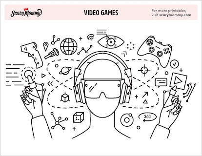 Console your bored gamer with these video game coloring pages