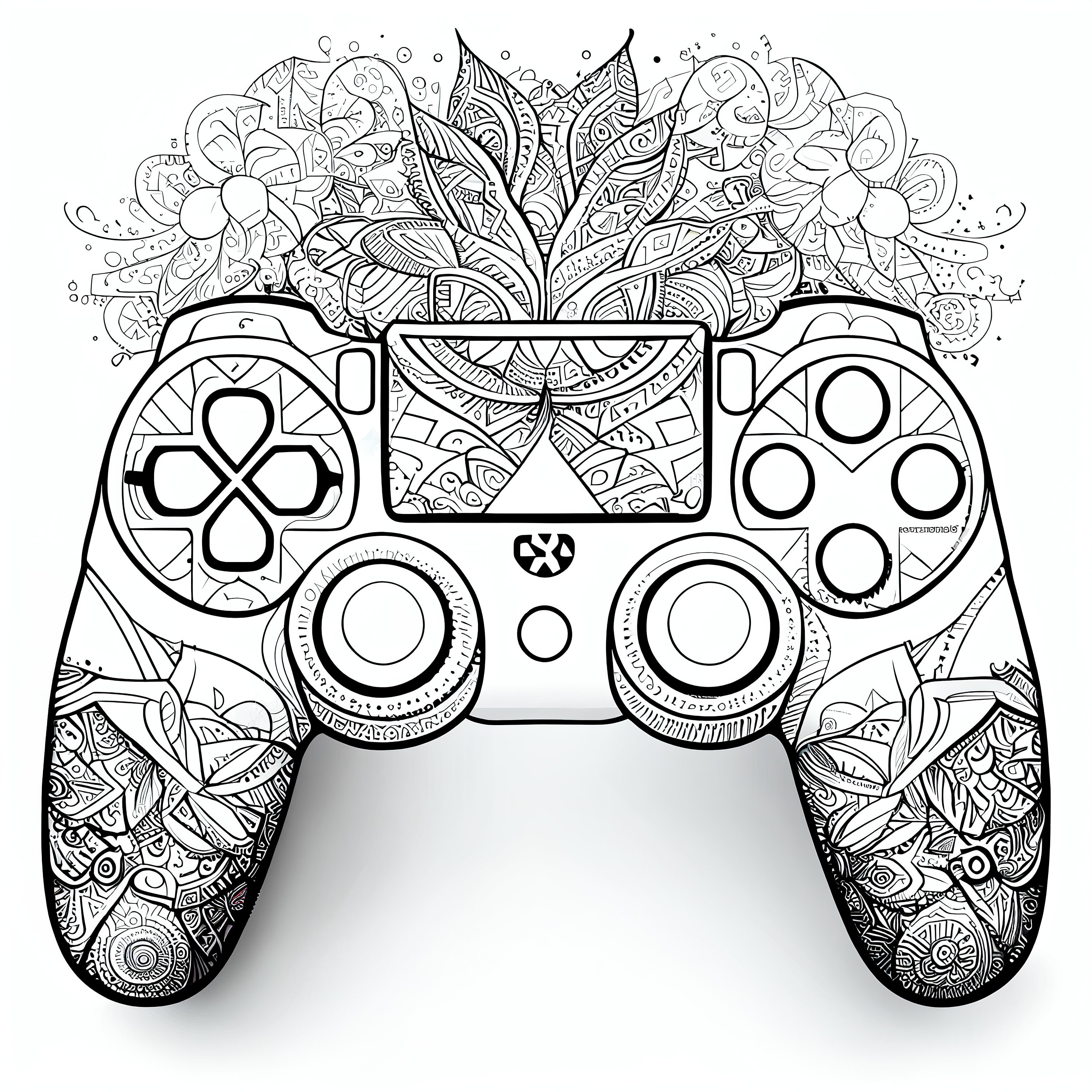 Pack stress relief coloring pages gaming controller digital print detailed mandala dragon instant download set coloring books adults