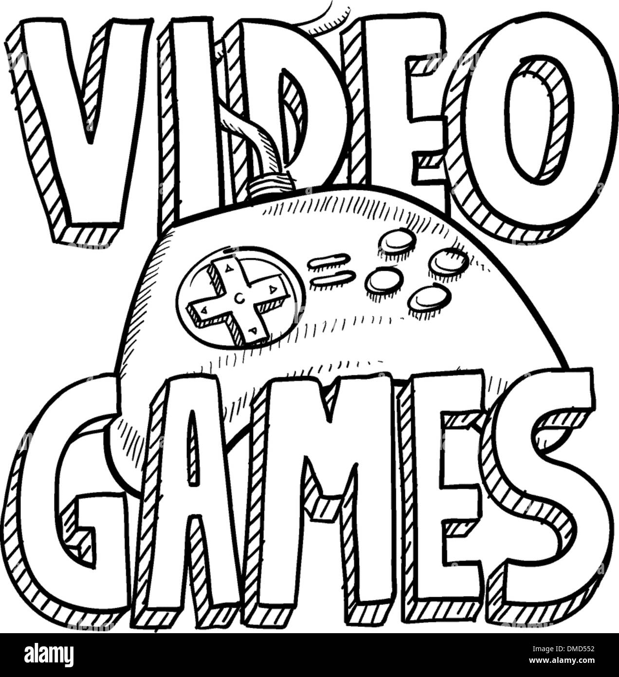 Video games black and white stock photos images