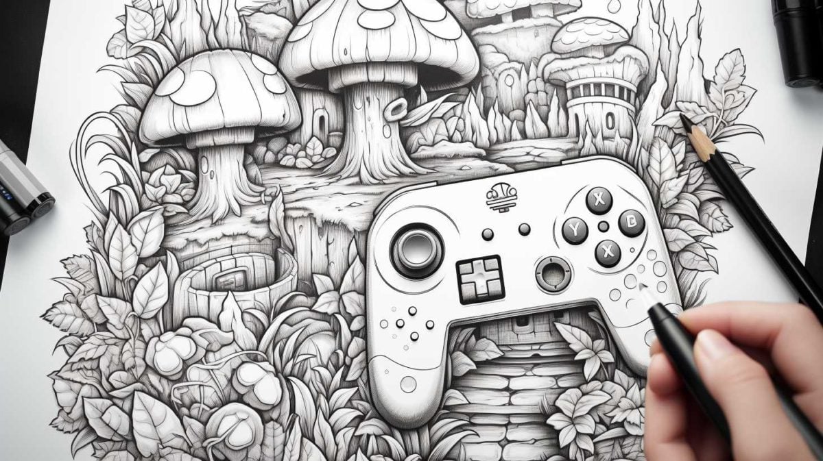 Video game coloring pages collection bring your favorite games to life