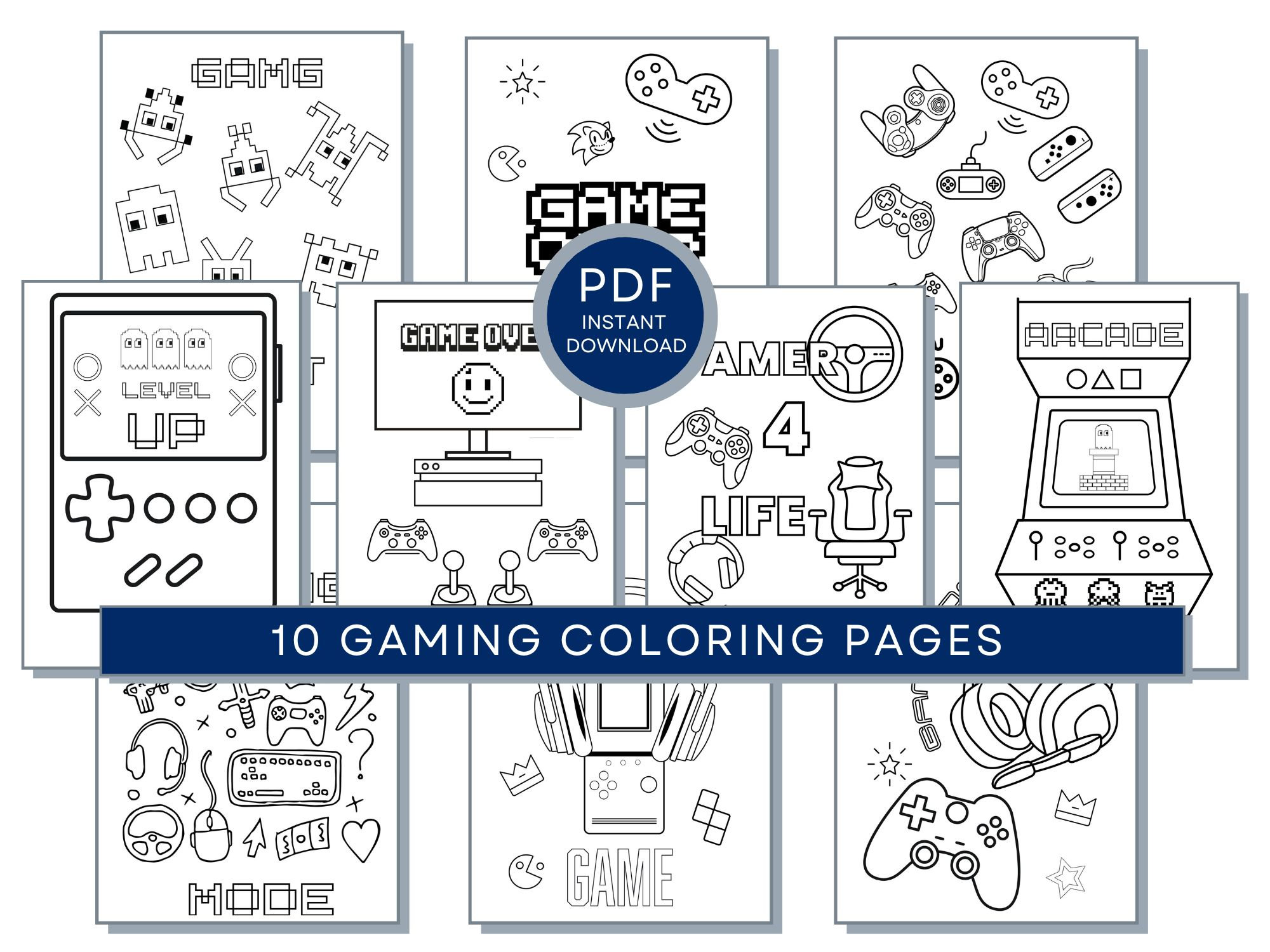 Gaming coloring pages gaming pdf gaming printables gamer coloring pages gaming activity sheets gaming coloring video game coloring