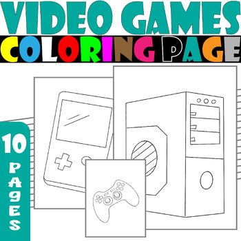 Video games coloring pages video games coloring sheets tpt