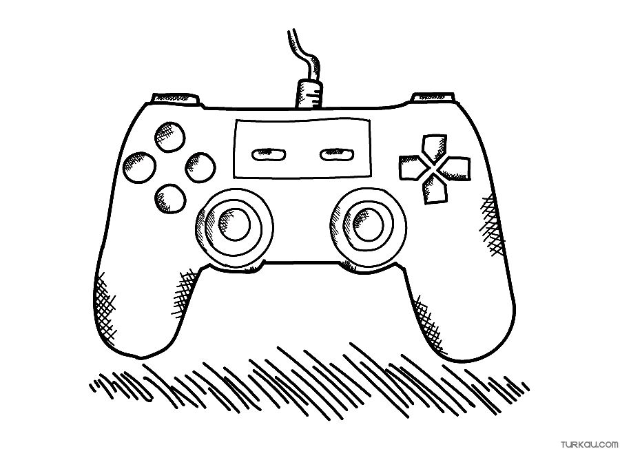 Video games coloring page