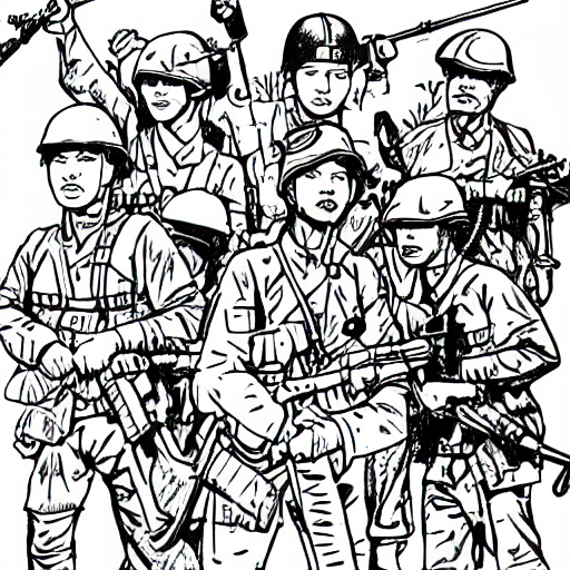 Vietnam war coloring book
