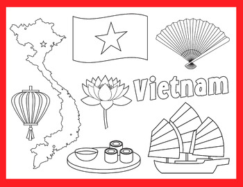 Vietnam coloring page for kids by lailabee tpt