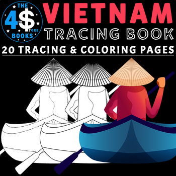 Vietnam tracing and coloring pages for kids