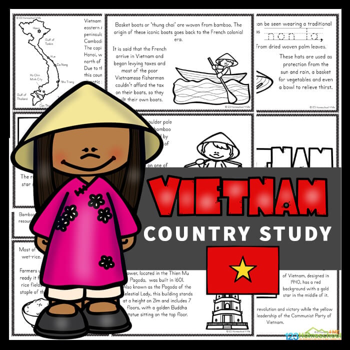 Free vietnam for kids printable mini book