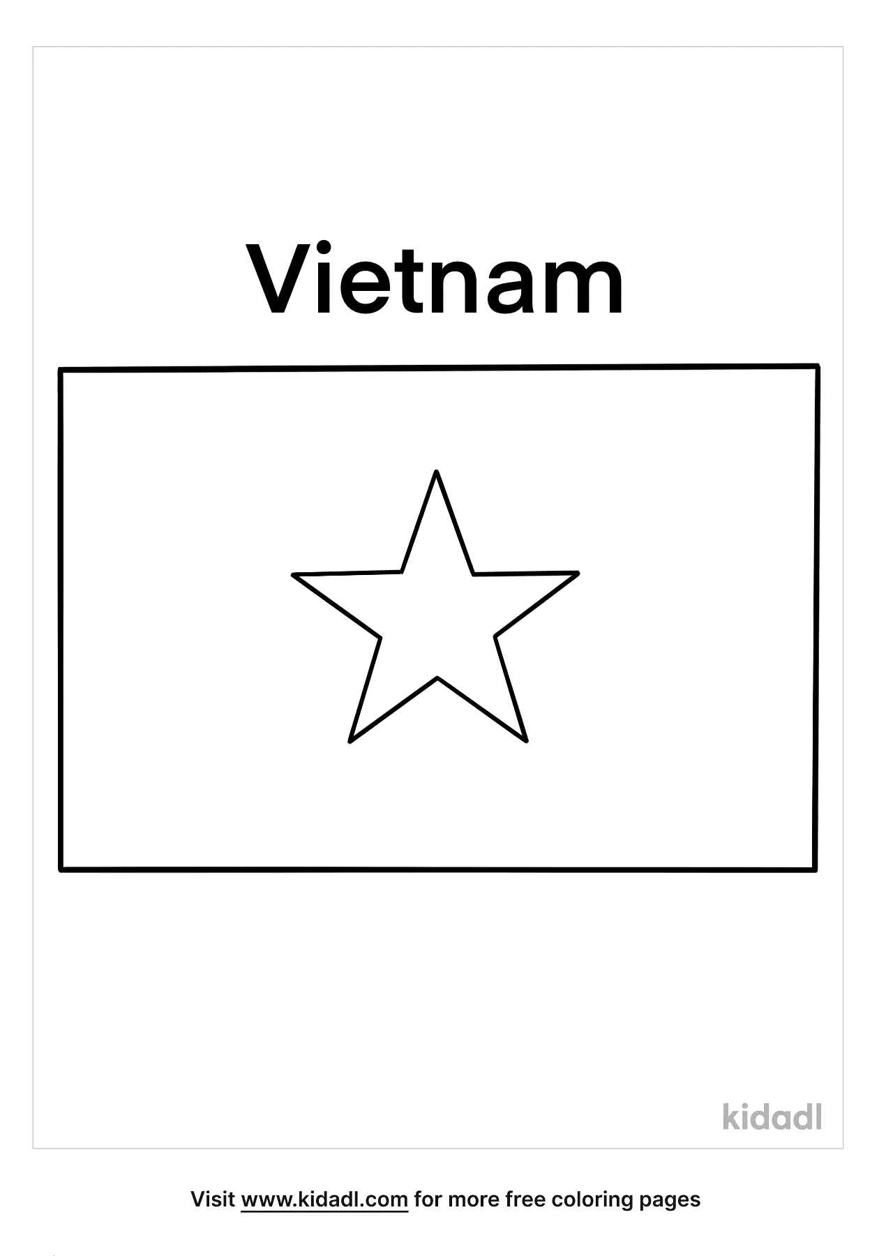 Free vietnam flag coloring page coloring page printables