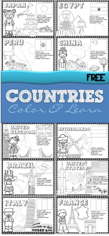 Ð free printable countries of the world coloring pages for kids