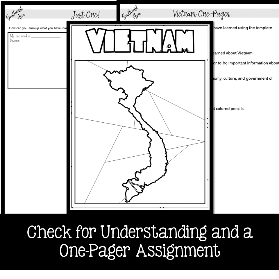 Vietnam scavenger hunt and gallery walk activity