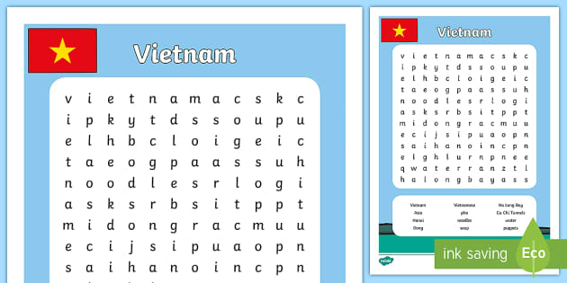 Vietnam word search teacher made