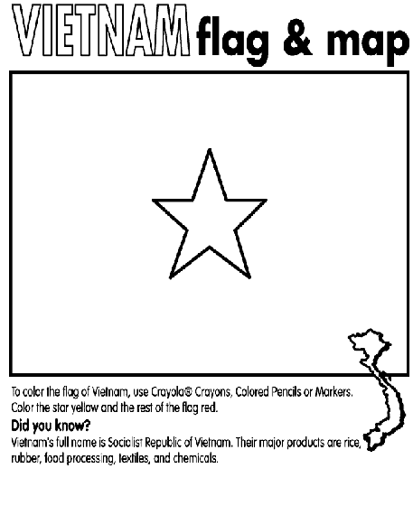 Vietnam coloring page crayola flag coloring pages vietnam flag vietnam