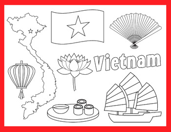 Vietnamese coloring pages tpt