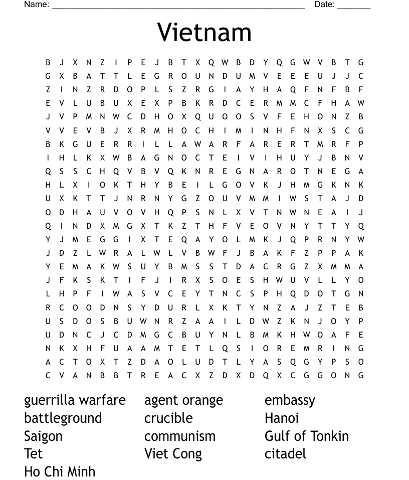 Vietnam word search