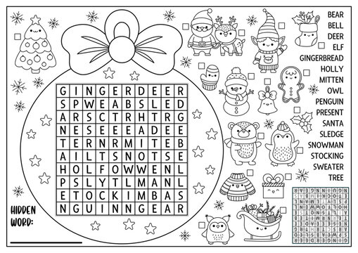 Christmas word search images â browse photos vectors and video