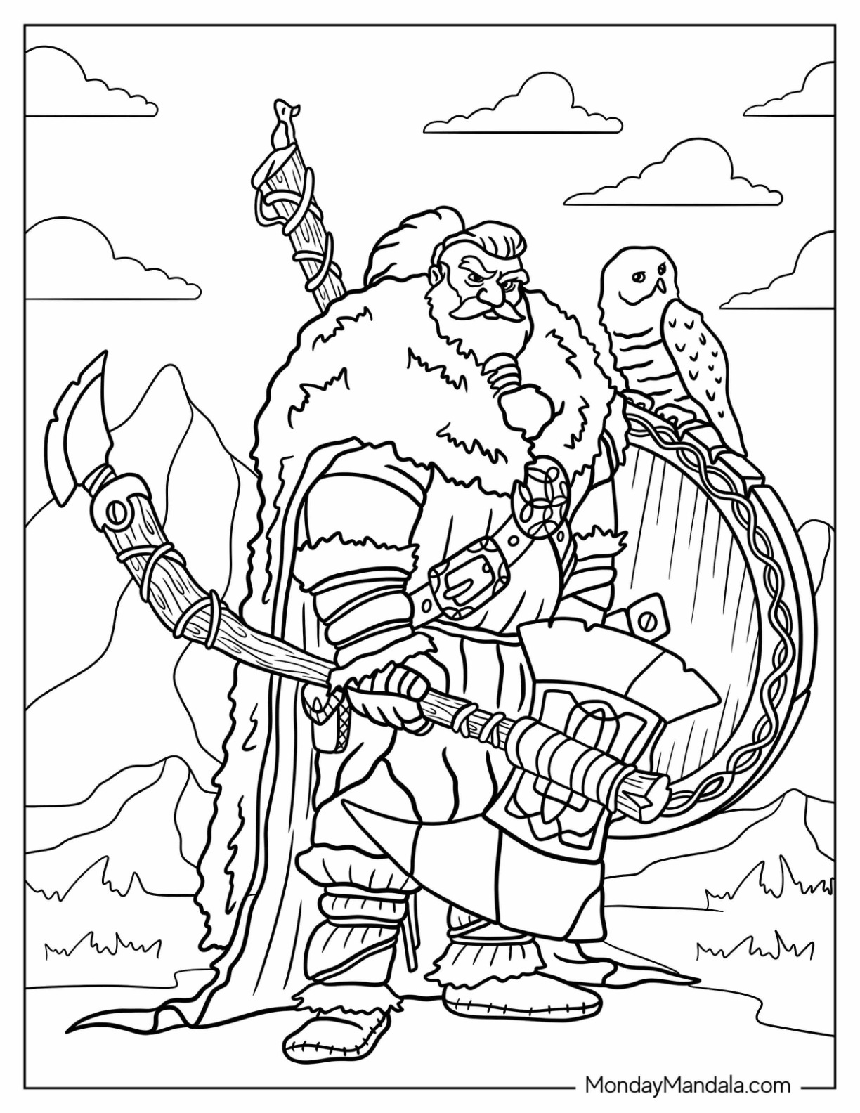 Viking coloring pages free pdf printables