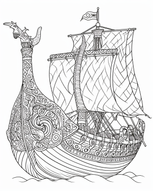 Viking longship pages