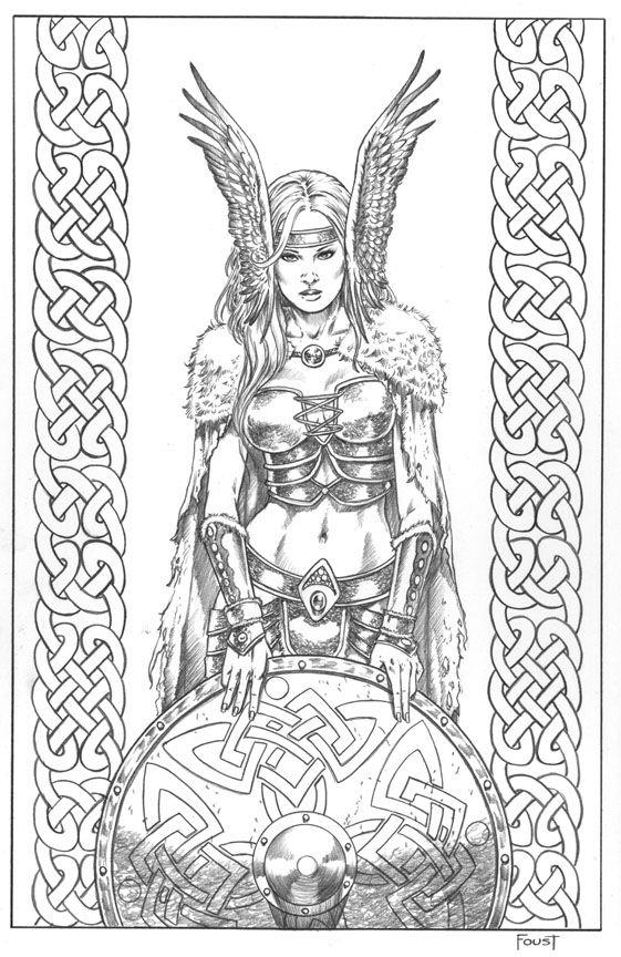 Sheild maiden by mitchfoust on deviantart adult coloring adult coloring pages coloring books