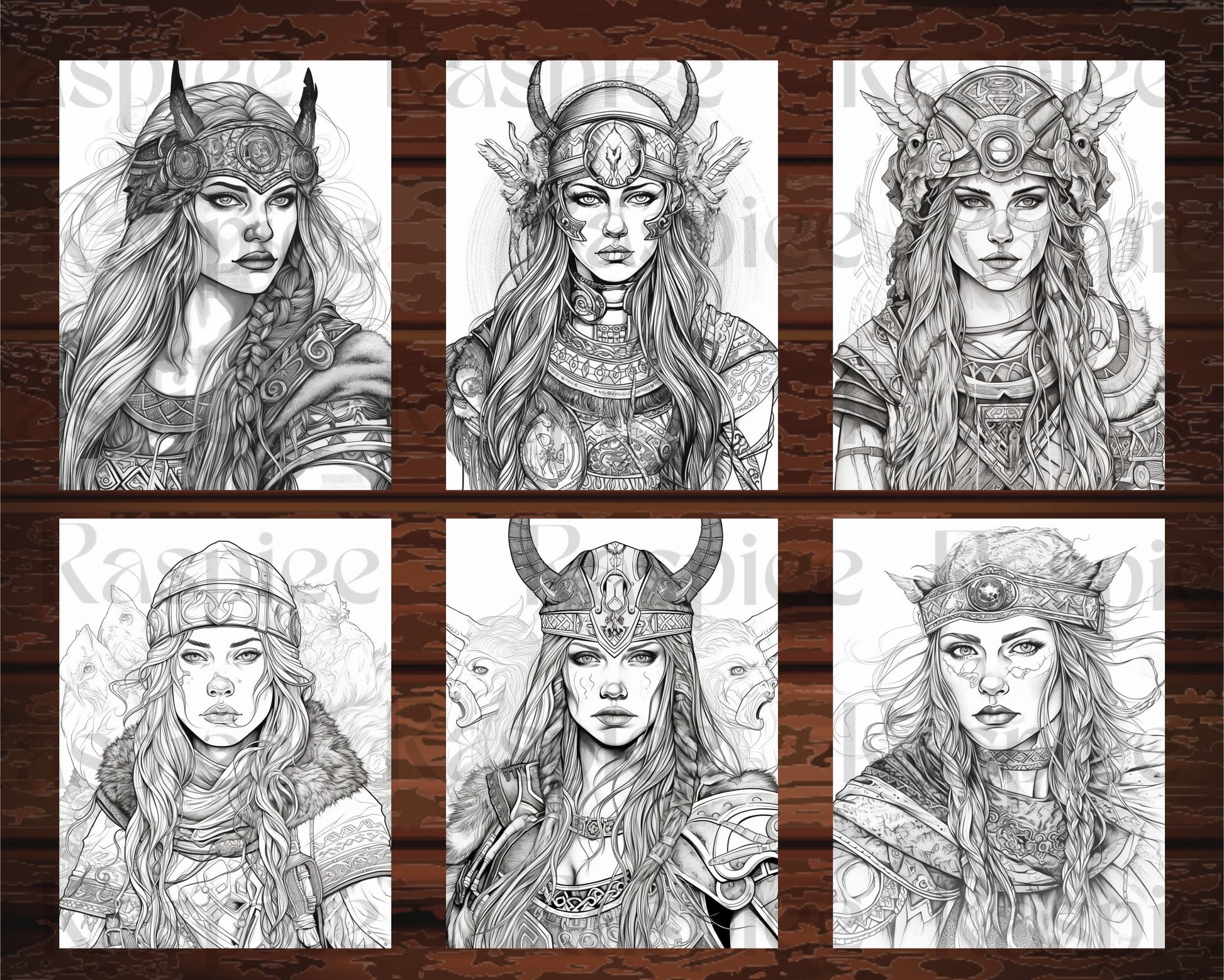 Viking women warrior printable coloring pages for adults nordic cu â coloring