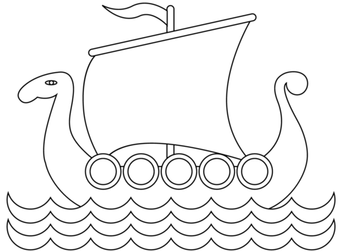 Viking boat coloring page free printable coloring pages