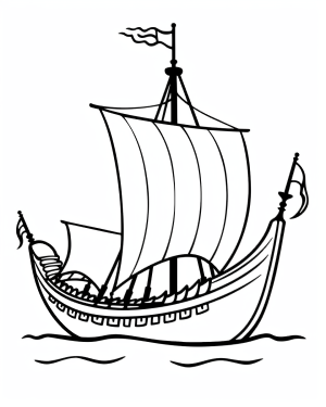 Viking longship pages