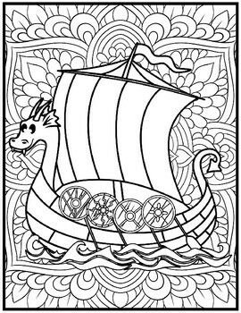 Viking coloring pages mindfulness coloring sheets nordic valkyrie