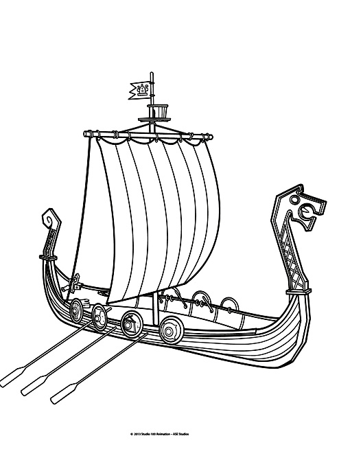 Vic the viking coloring pages for kids