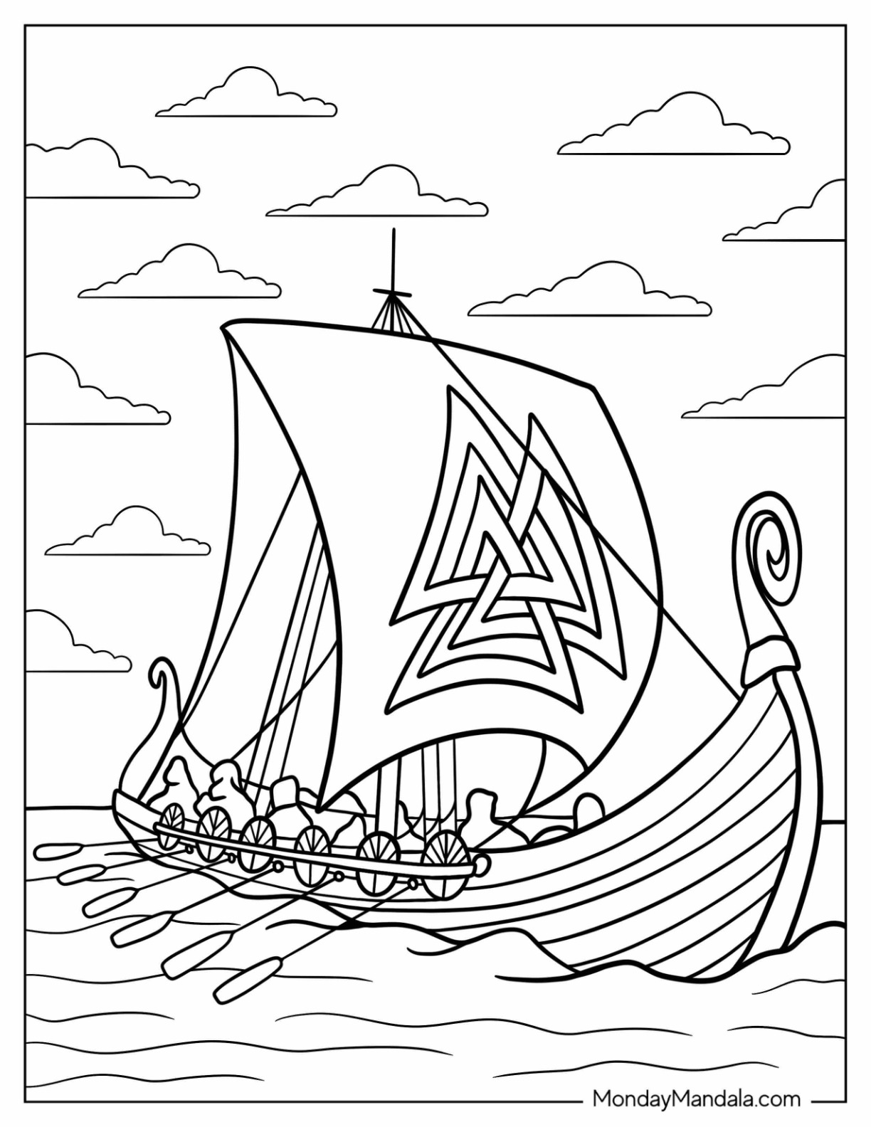 Viking coloring pages free pdf printables