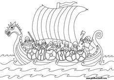 Viking longship colouring pages vikings viking ship coloring pages