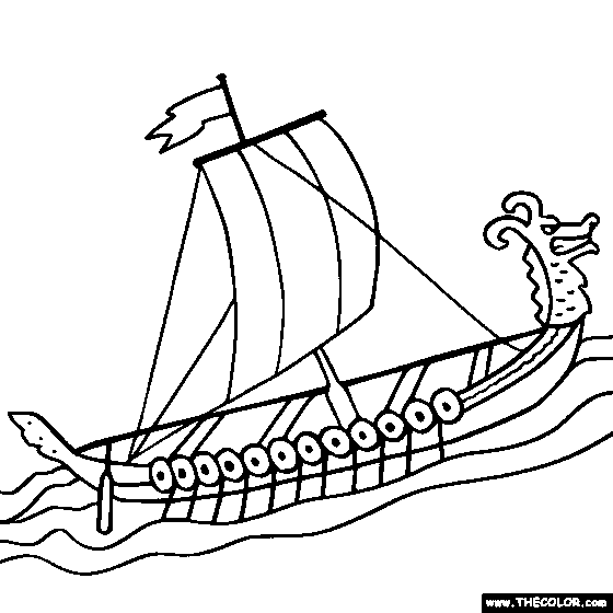 Boat ship speedboat sailboat battleship subarine online coloring pages