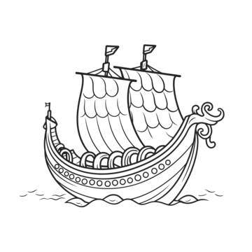 Viking ship drawing png transparent images free download vector files