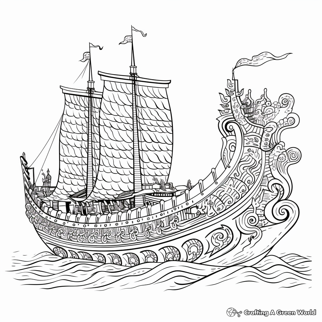 Boat coloring pages