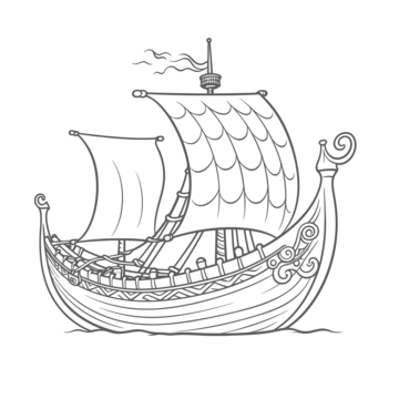 Viking ship drawing png transparent images free download vector files