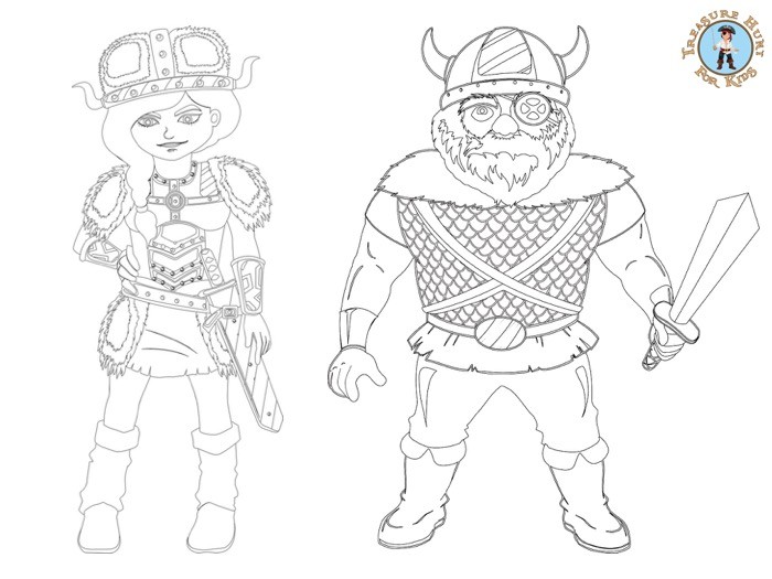 Viking coloring page