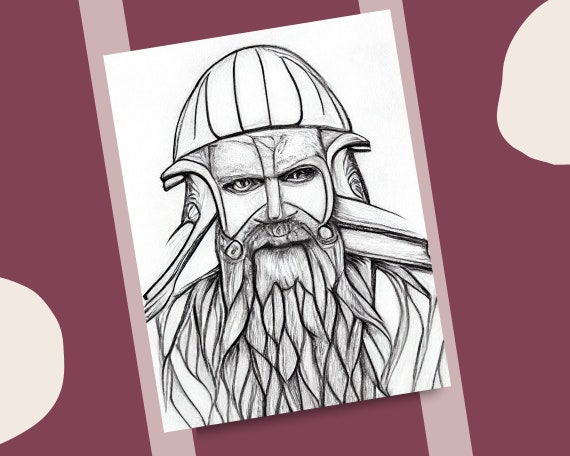 Viking warriors coloring pages vikings warriors realistic illustrations coloring book digital printable fighter coloring page