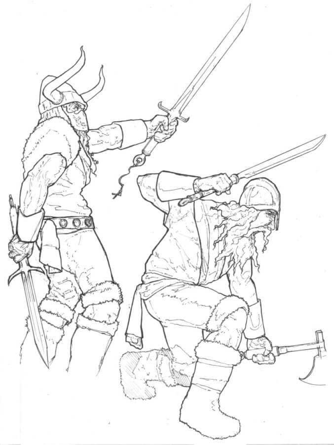 Ready to attack coloring page