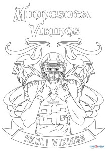 Free printable minnesota vikings coloring pages for kids