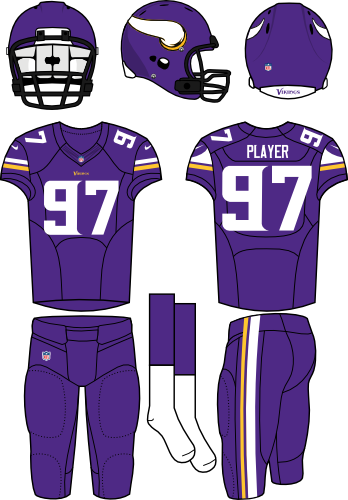 Minnesota vikings home uniform