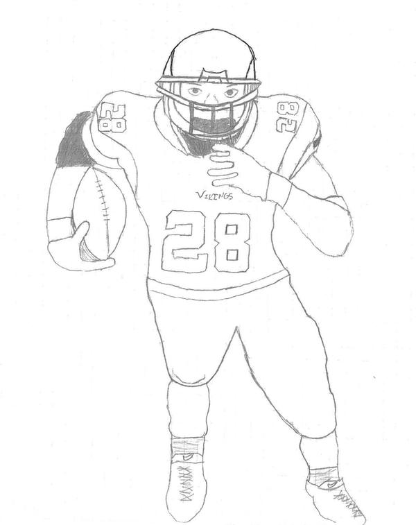 Adrian peterson drawing by arianoka on