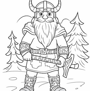 Viking coloring page