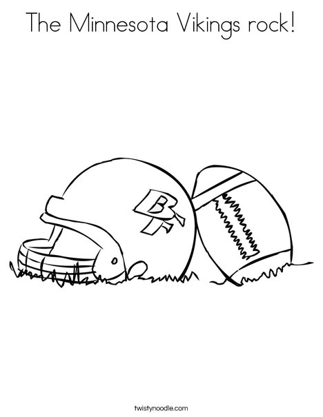 The minnesota vikings rock coloring page