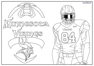 Free printable minnesota vikings coloring pages for kids