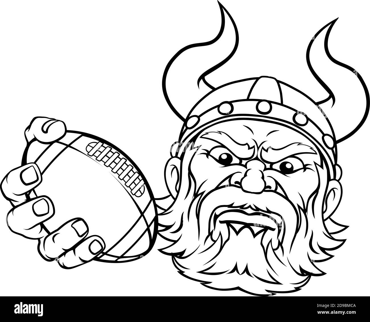 Viking helmet football black and white stock photos images