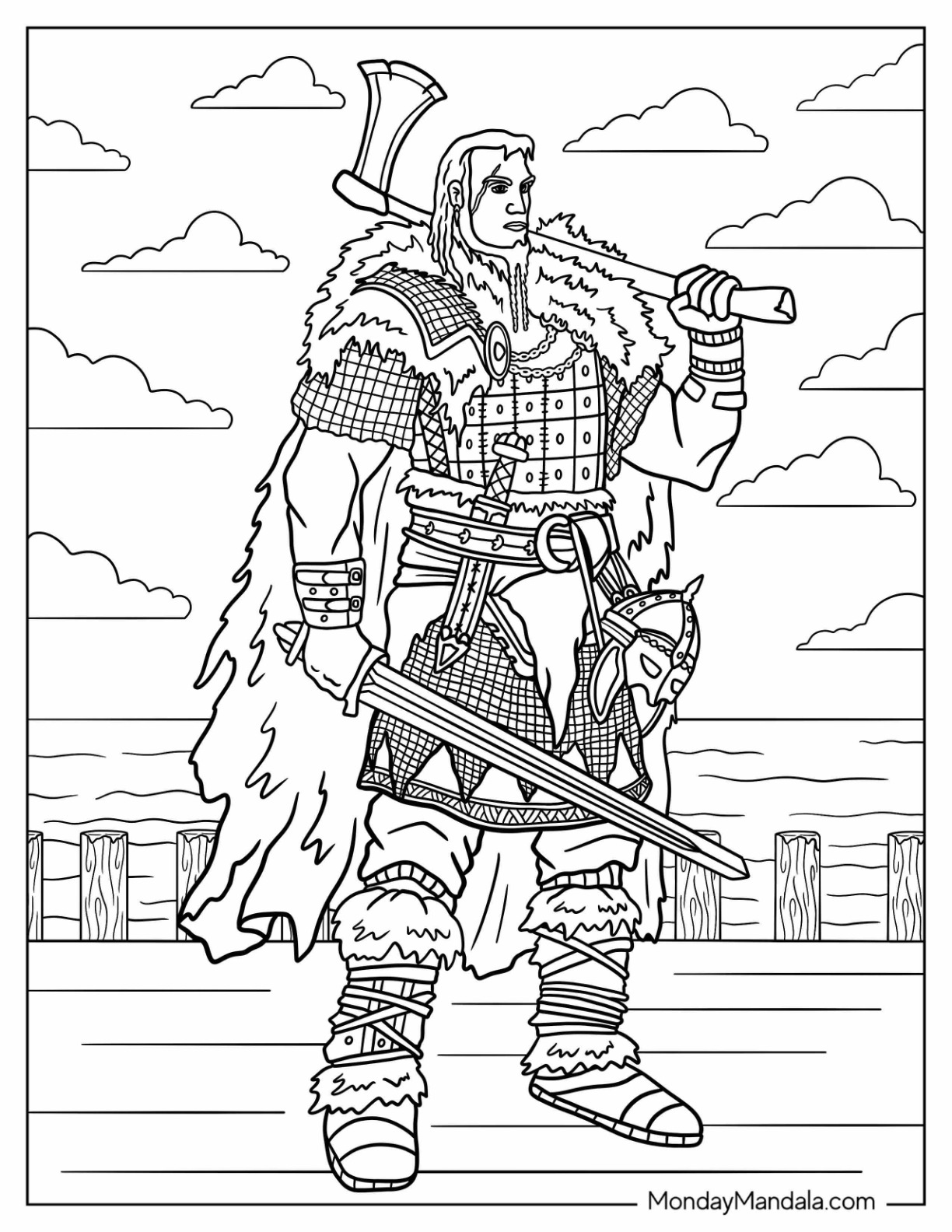 Viking coloring pages free pdf printables