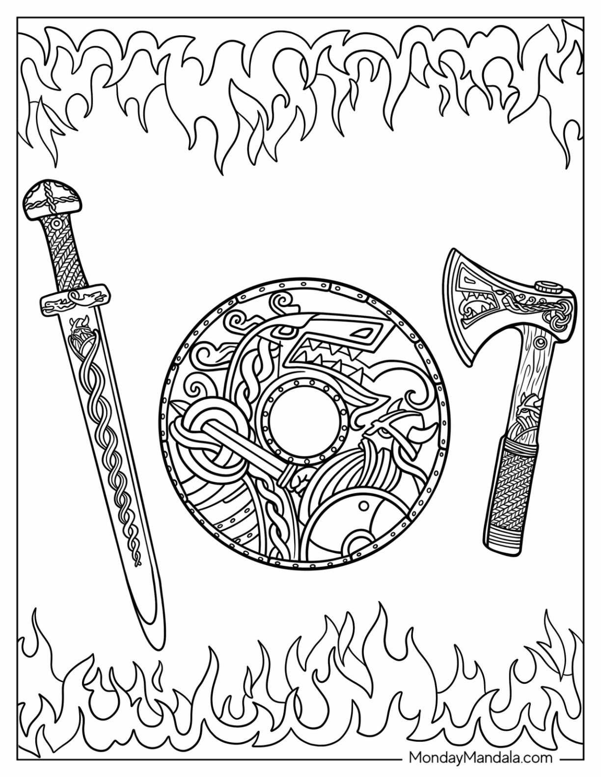 Viking coloring pages free pdf printables