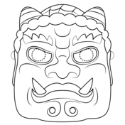 Characters masks coloring pages free coloring pages