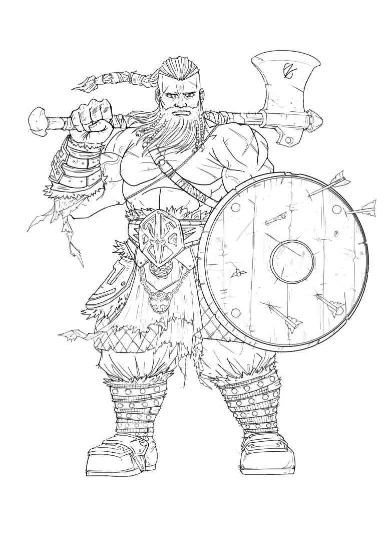 Viking coloring pages for adults